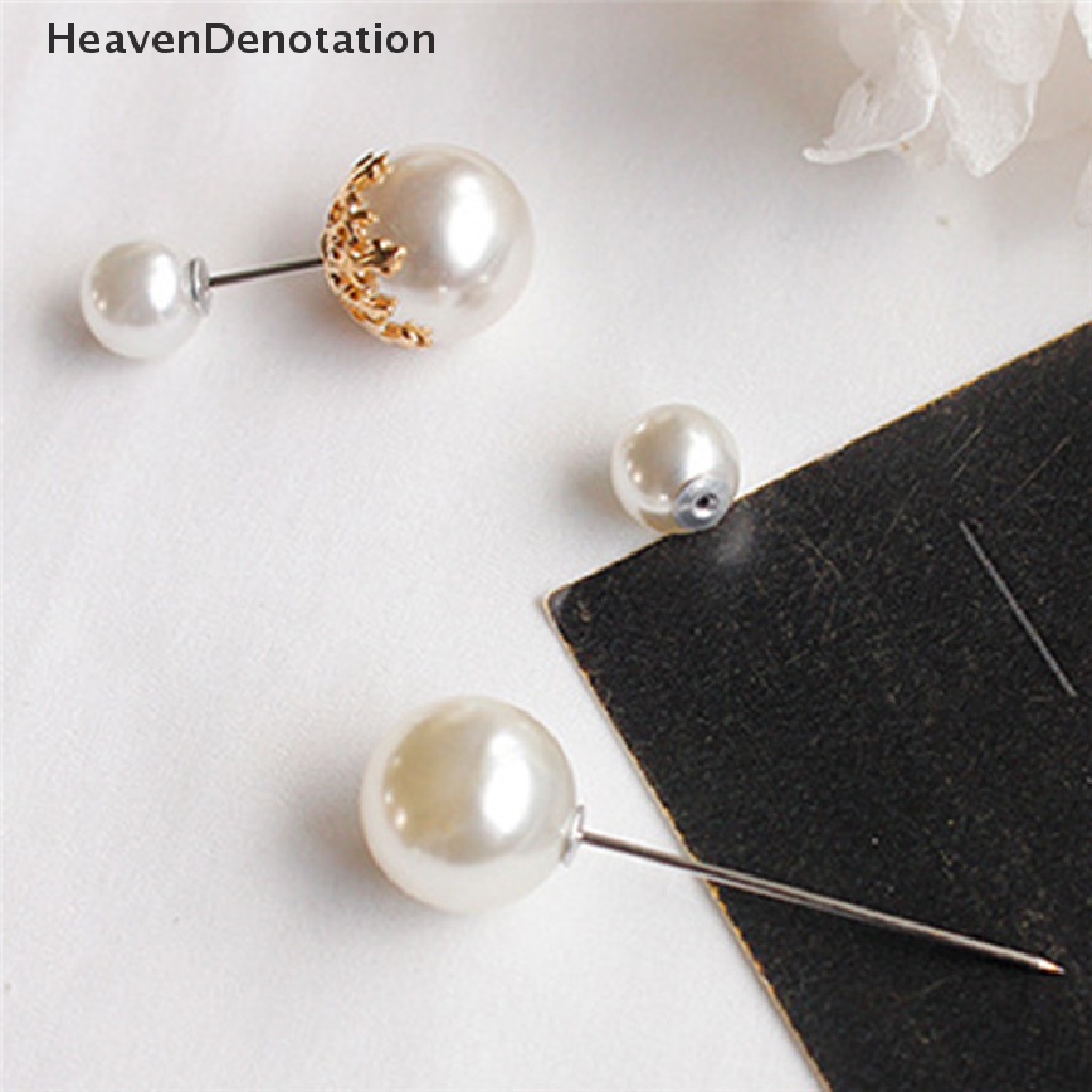 [HeavenDenotation] Big Needle Pearl Brooch Bouquet Pin Sweater Shawl Buckle Wedding Bridal Jewelry