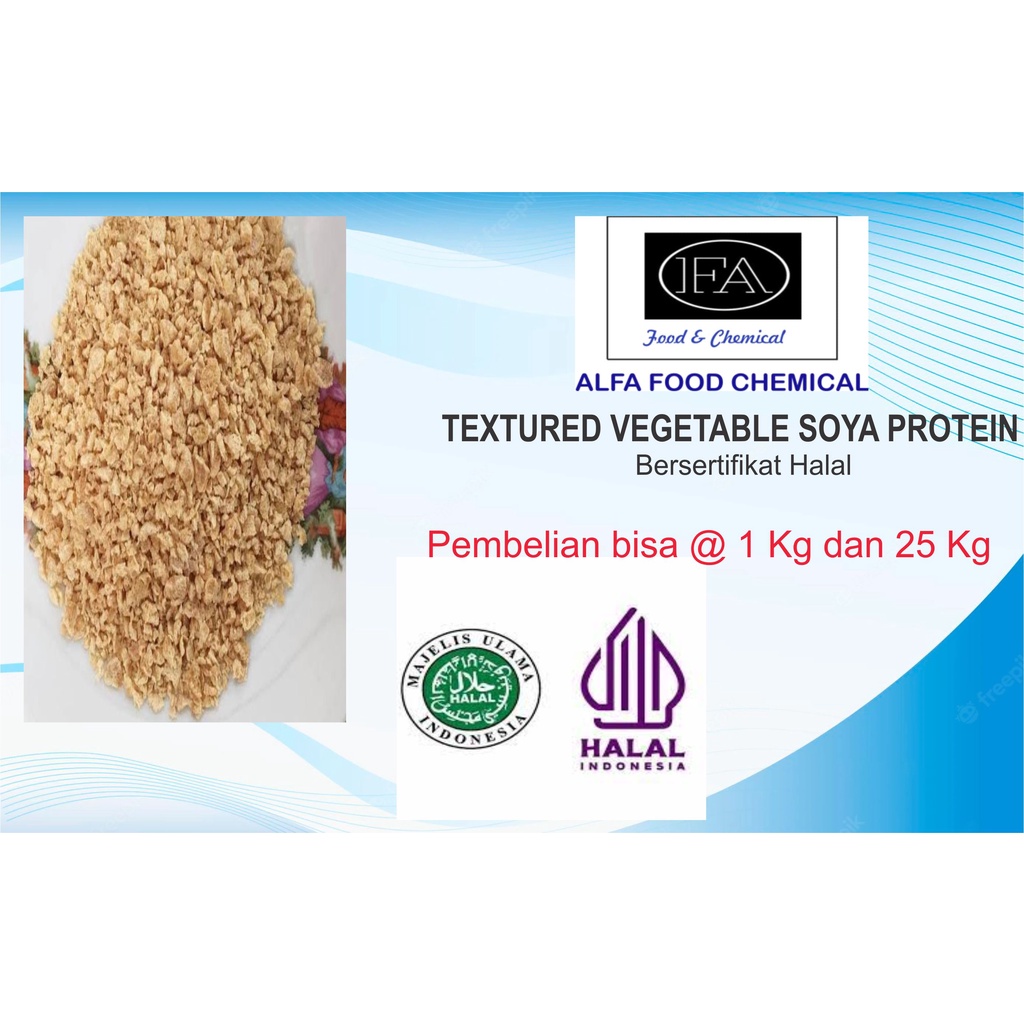 TEXTURED VEGETABLE PROTEIN (TVP)/PENGGANTI DAGING UNTUK BASO 500 gram