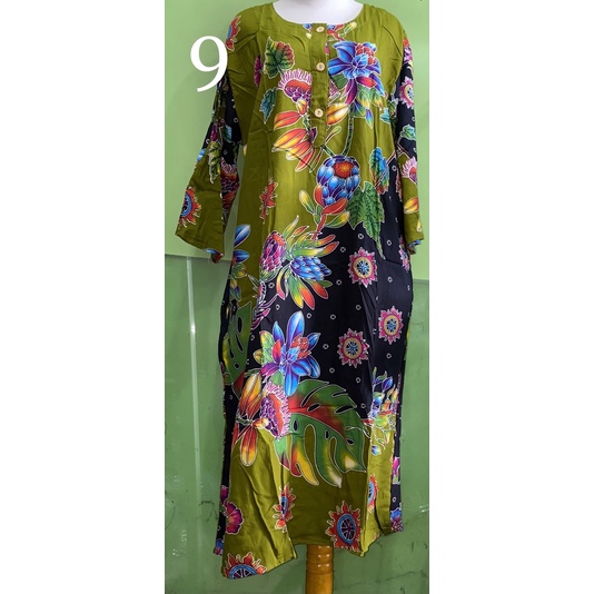 DASTER PENDEK LENGAN 3/4 LD 115CM KENCANA UNGU LABEL BIRU-9