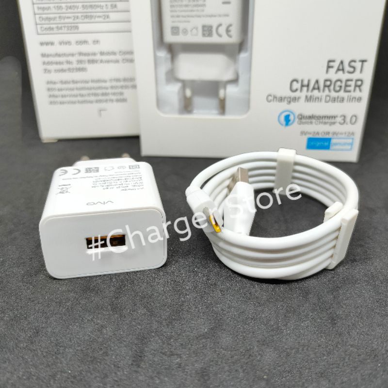 Charger Vivo Fast Charging 9V 2A Kabel Data Micro USB ORIGINAL BK0720