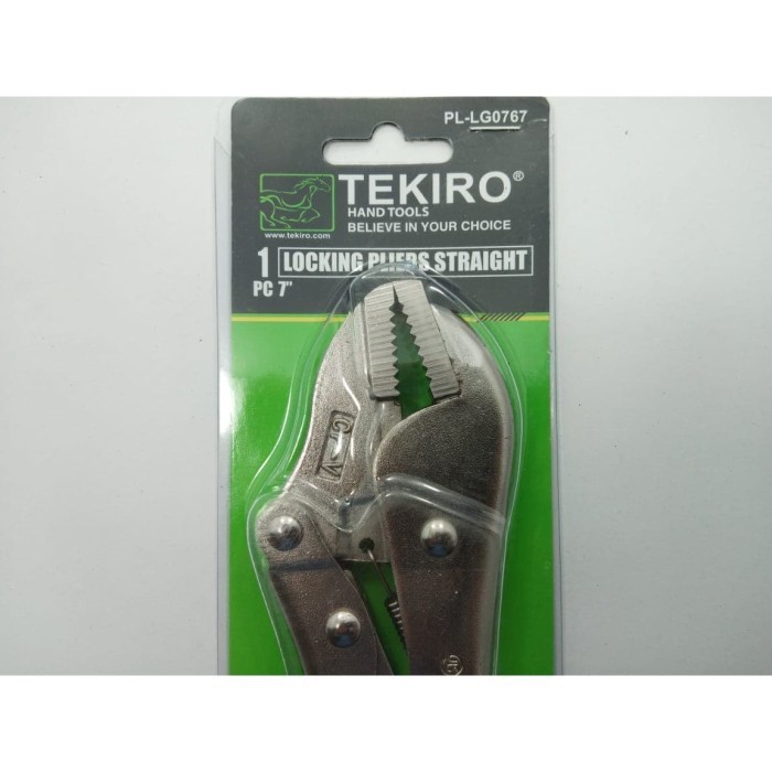 TEKIRO Tang Buaya Lurus 7 inch inci Locking Pliers Curve CRV