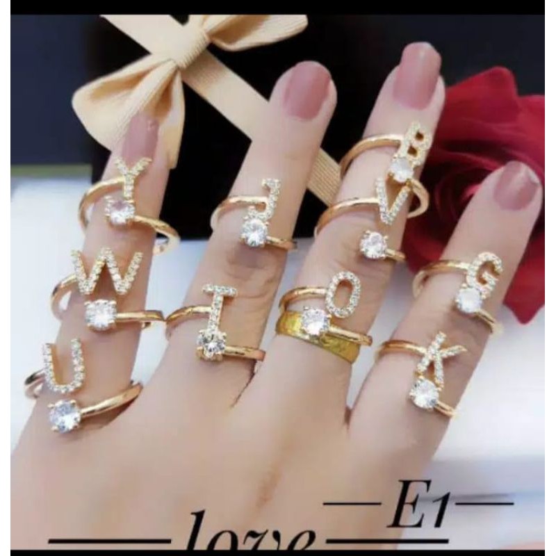 Xuping cincin huruf wanita [ Req huruf tulis note] vnjn23