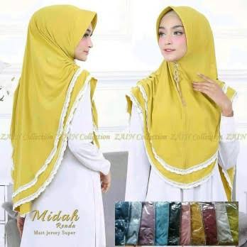 HIJAB MIDAH RENDA 2 MATT JERSEY PROMO ORI DK