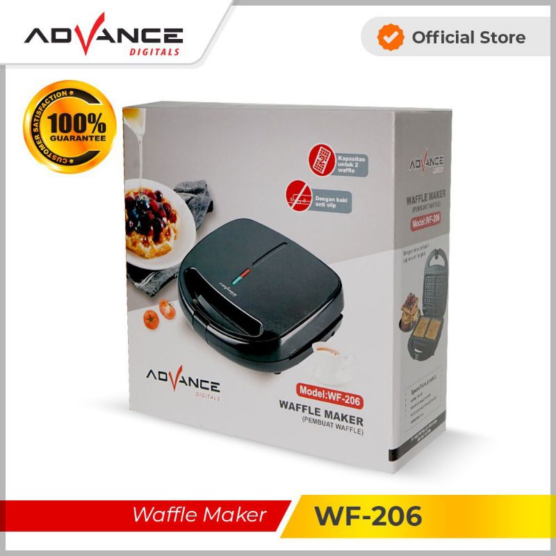 READY STOCK Advance Original Waffle Maker WF 206 Pemanggang Roti Waffle 2 Lapis  Garansi 1 Tahun // Grill Maker GM 306