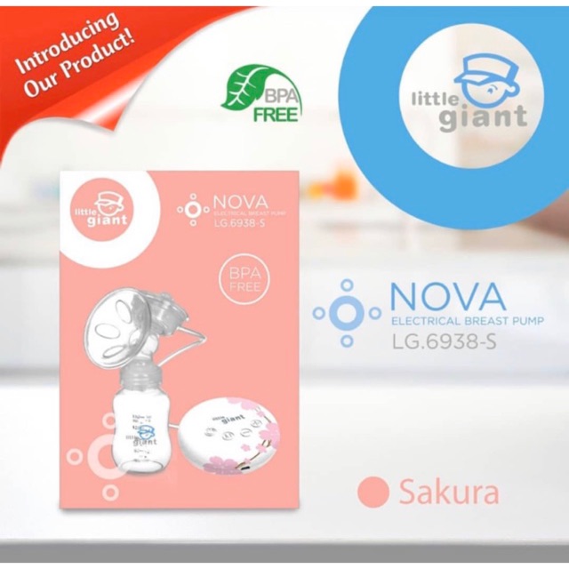 Little Giant Nova Electrical Breast Pump Sakura Edition FREE POWER BANK - Pompa Asi Elektrik