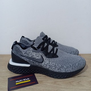 nike epic react grey and black