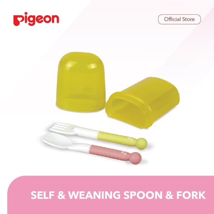 SELF-WEAN SPOON &amp; FORK PIGEON / SENDOK GARPU BAYI