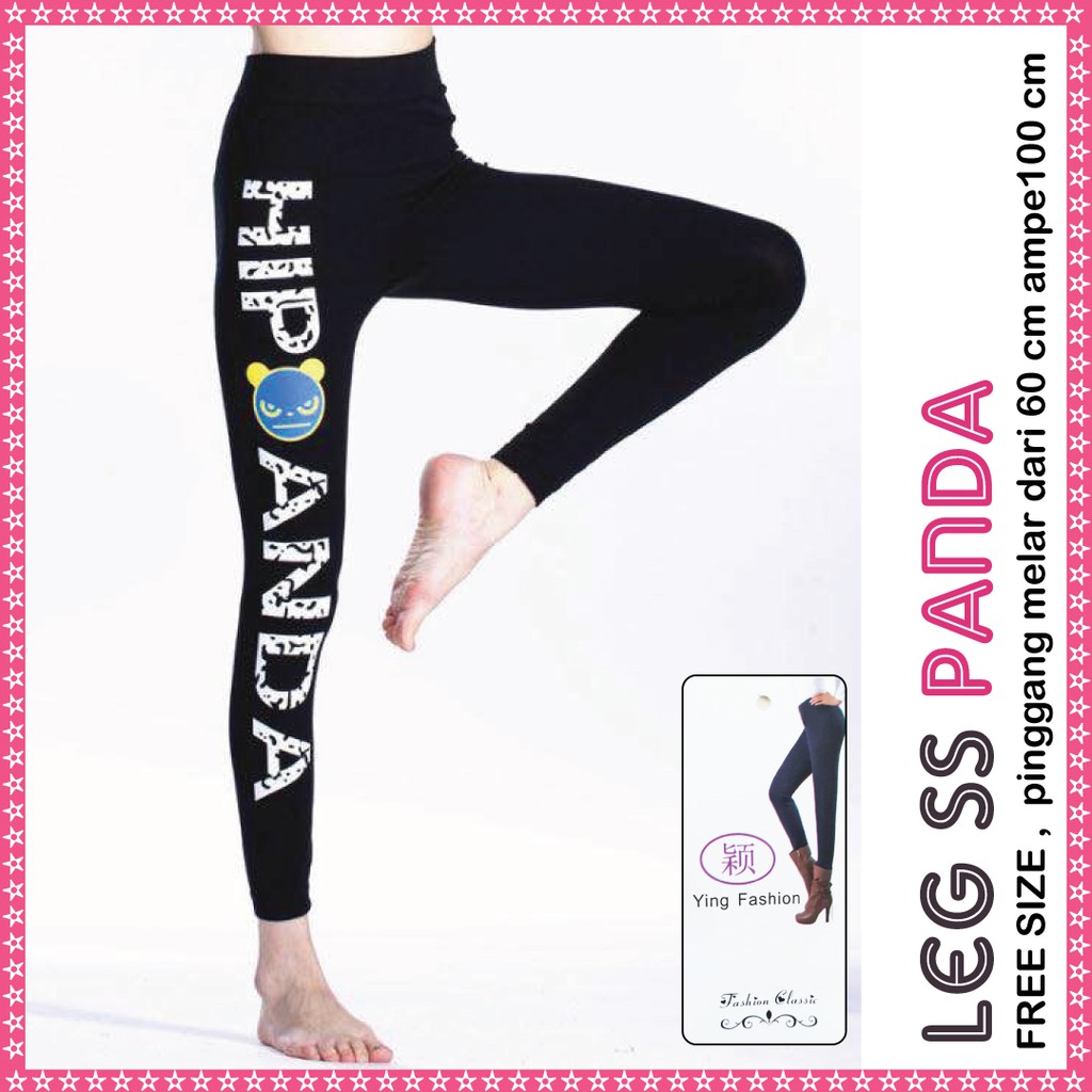 Legging Sablon Samping Panda Fight Club Mood Scratch / legging fashion wanita