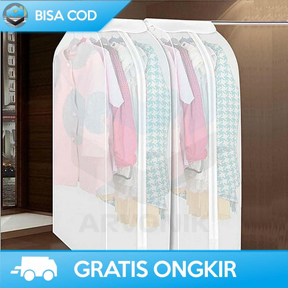 DUSTPROOF ORGANIZER COVER PEMBUNGKUS PAKAIAN BAJU PEVA ANTI DEBU MURAH