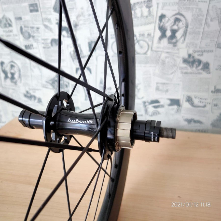 Wheelset Hubsmith SEMA Carbon 16&quot; untuk Brompton 3 4 Speed Velg Sepeda