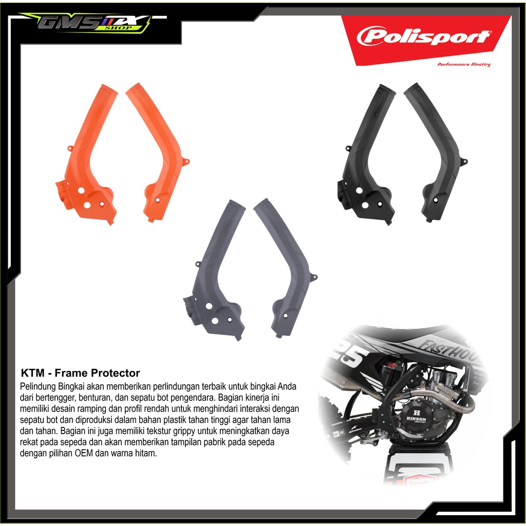 FRAME GUARD KTM 2017 2019 POLISPORT - COVER FRAME KTM