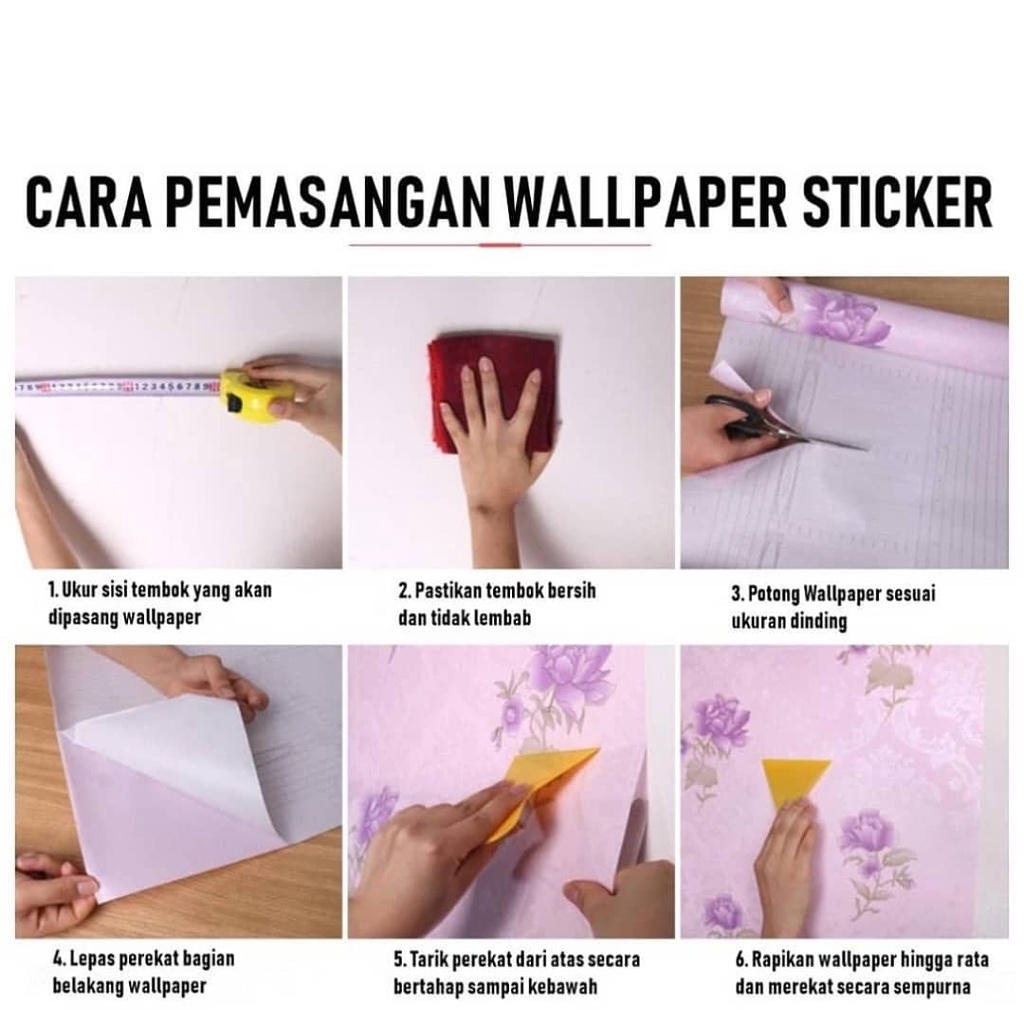 WALLPAPER MURAH!! Wallpaper Dinding Anti Air, Ukuran45cm X 5m • H5232-2 • High Quality