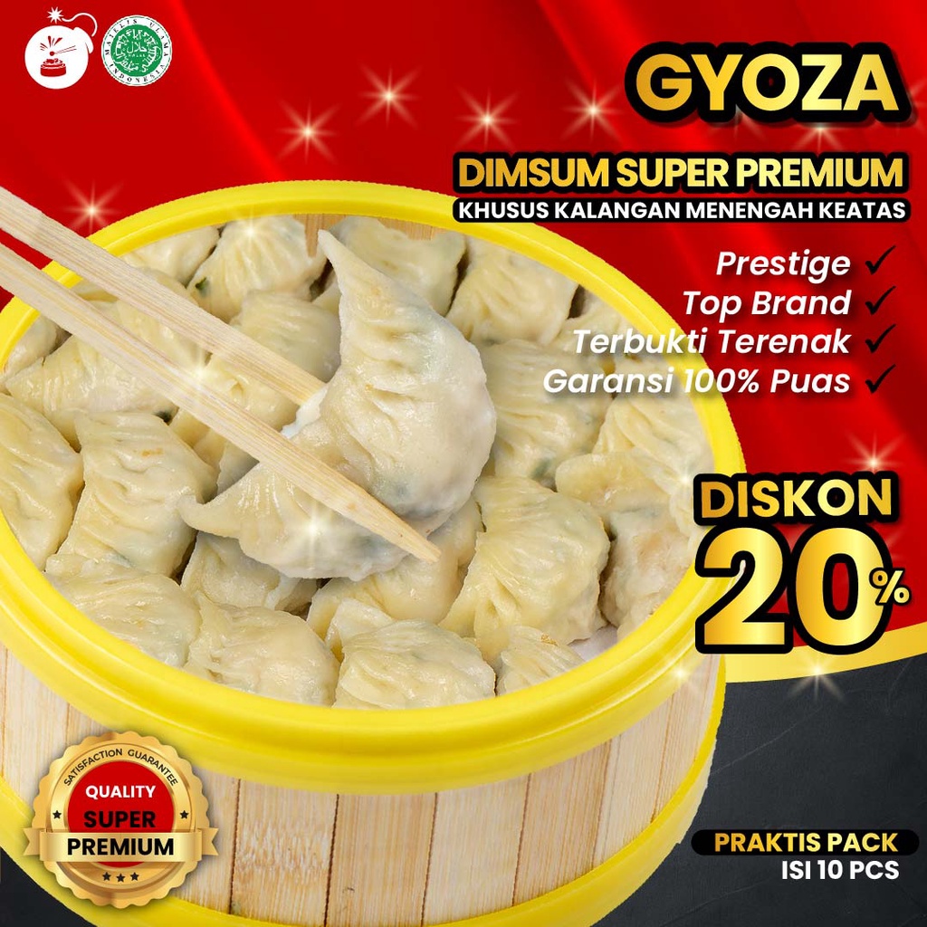 Jual Dimsum Gyoza / Dumpling / Kuotie Frozen Food Halal Mbledos Super