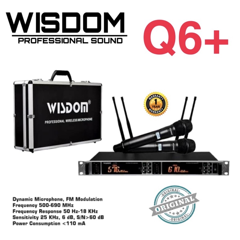 Wisdom Audio Q6 Q-6 Professional Microphone Wireless PLUS KOPER