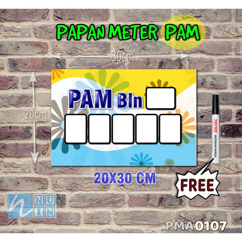 

Nuin Papan Meter Listrik PLN PAM motif Unik - Floral 07