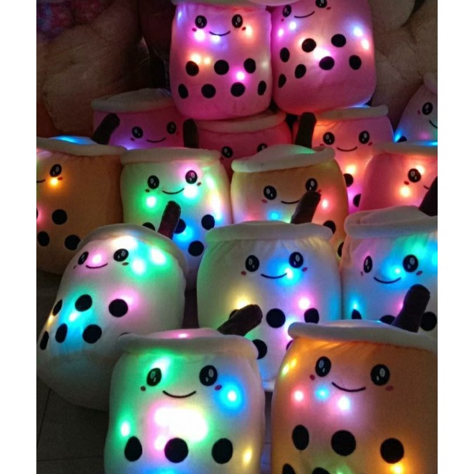 Boneka Boba LED Ukuran Jumbo 45cm/Boneka Boba LED Milk Tea Cangkir Ukuran Jumbo 45cm/Boneka viral
