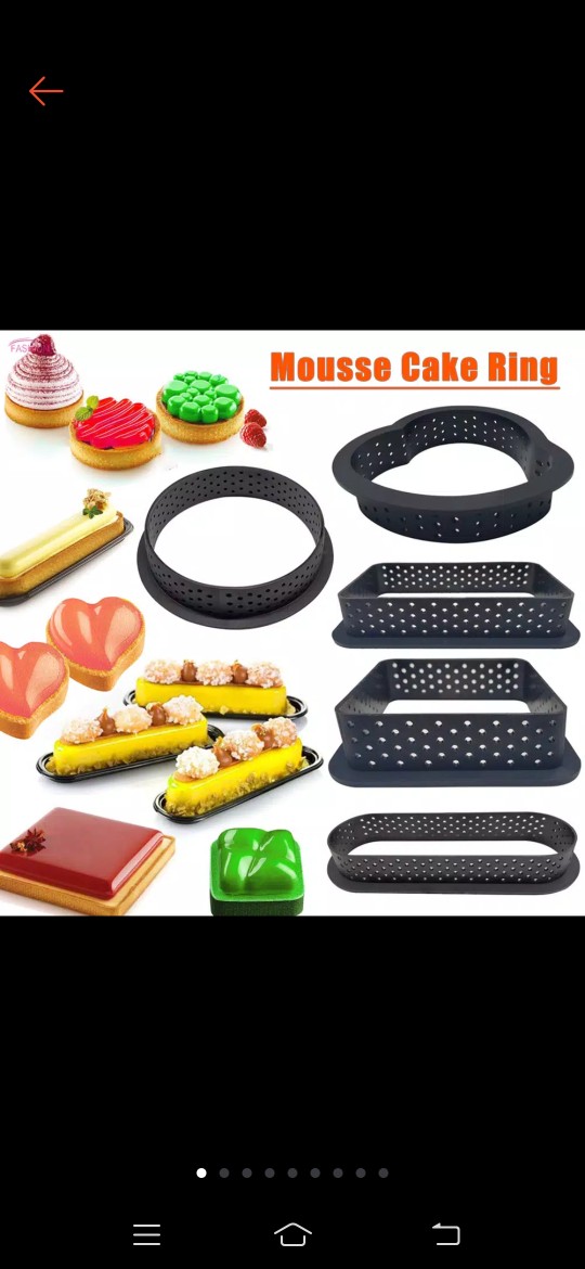 8pcs Cetakan Bentuk Lingkaran Anti Lengket Untuk Dekorasi Kue