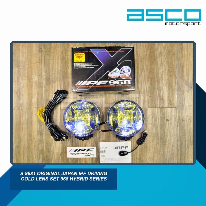 S-9681 Original Japan IPF Driving Gold Lens Set 968 Hybrid Series
