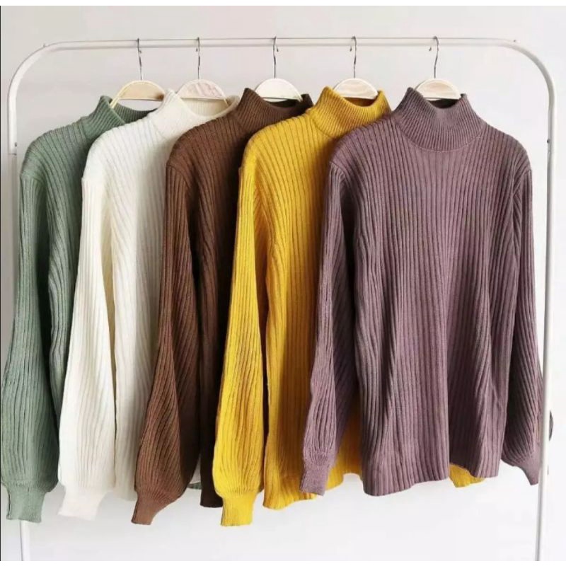 BAYONETA SWEATER RAJUT TANGAN BALON BB 40 - 65 KG BAHAN RAJUT HALUS ADEM NYAMAN DI PAKAI