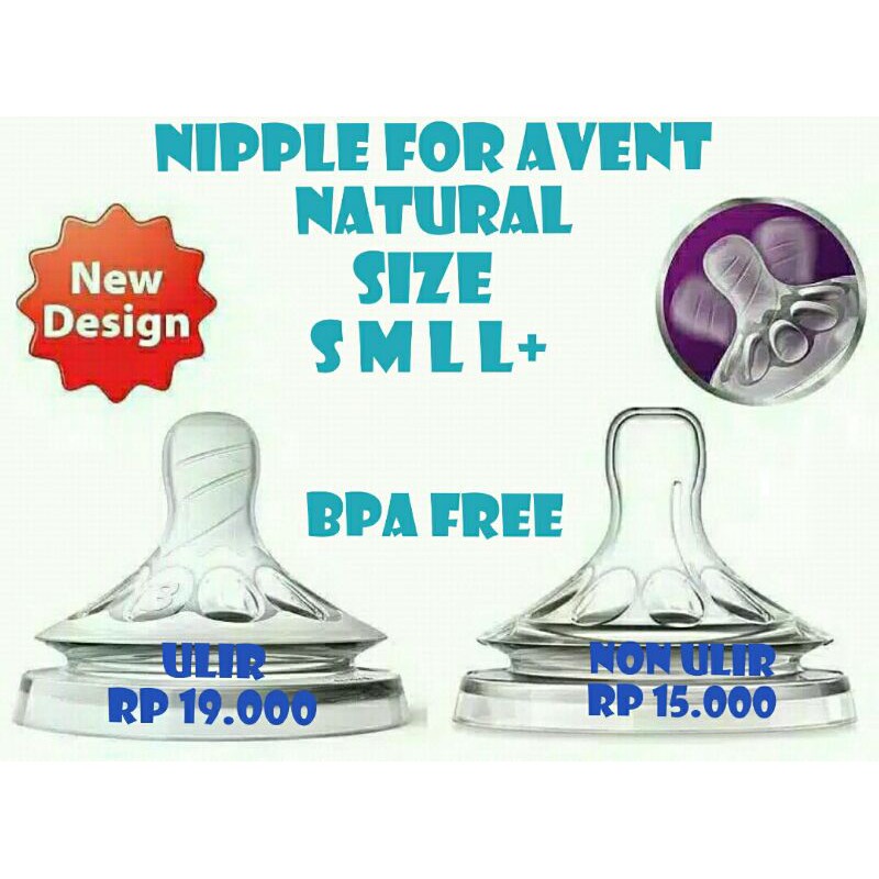 Dot Natural Ulir Dan Non Ulir/Nipple Ulir Size S M L XL