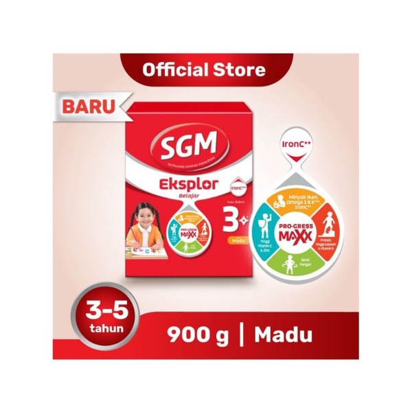 SGM 3+ Susu formula susu bubuk SGM 3 madu vanilla coklat 900 gram