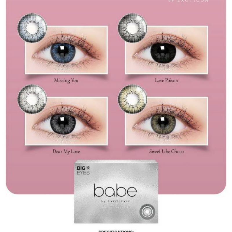 Soflent BABE ( BIG EYES) Minus/Normal tersedia