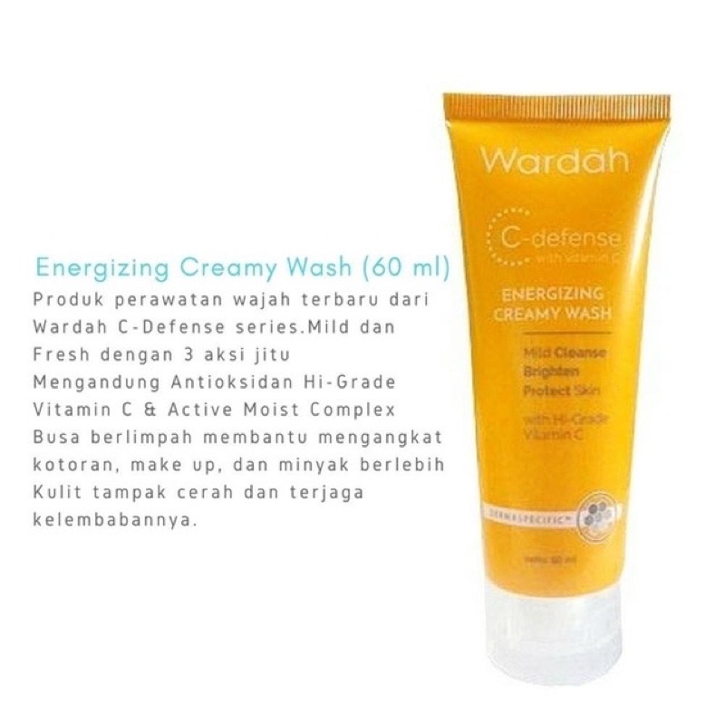 WARDAH C DEFENSE ENERGIZING CREAMY WASH 60 ML