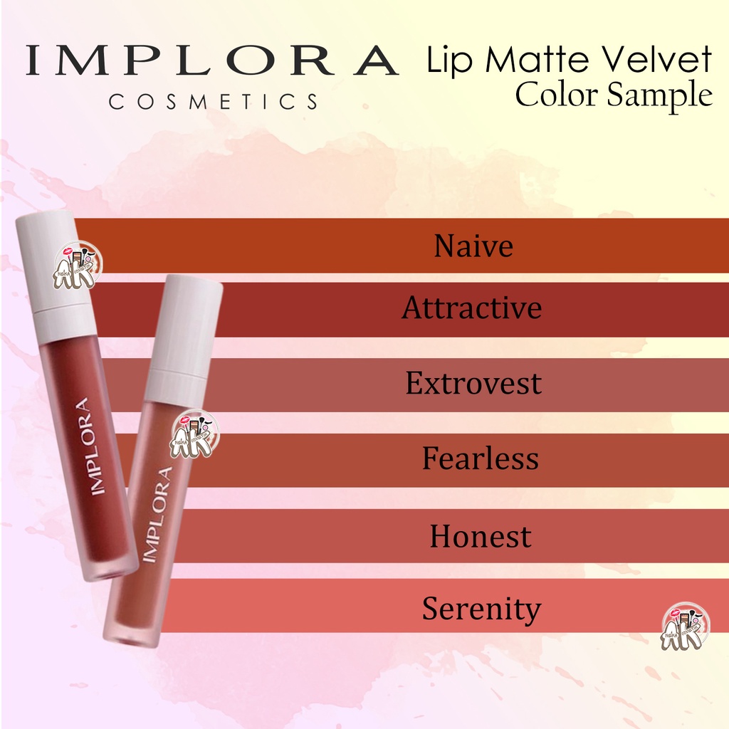 Implora Jelly Tint / Fleur Rouge Lustrous Lipstick Mawar / Lipcream / Liptint / Lip Matte Velvet / Lip Crayon Original Bpom