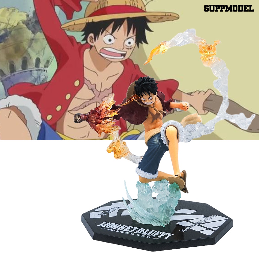 Action Figure Model Luffy One Piece Fire Fist Bahan PVC Untuk Hadiah Ulang Tahun