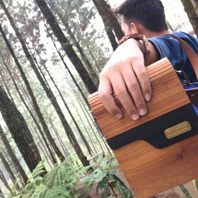 Tas kayu pria Handmade keren Exwob