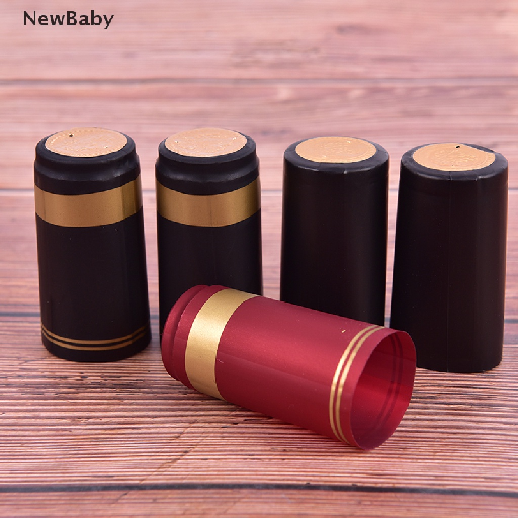 10pcs Tutup Botol Wine Bahan PVC Heat Shrink