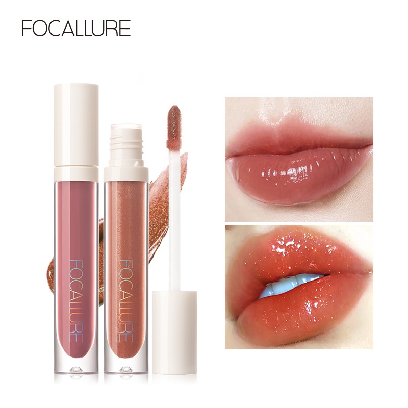 FOCALLURE tahan lama Berkilau Dengan Pelembab Lipgloss