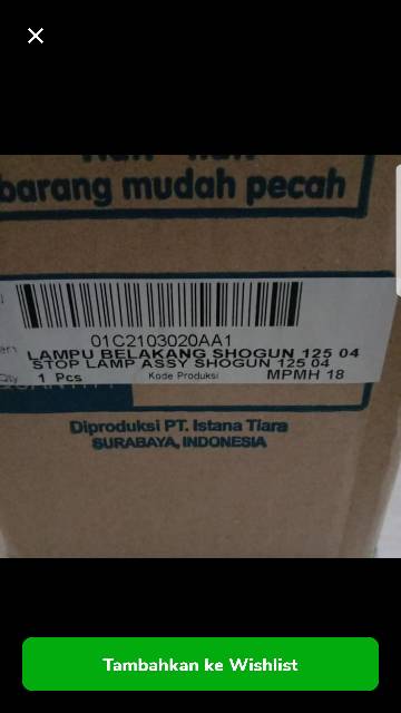 lampu belakang/ stop lamp assy shogun 125 04