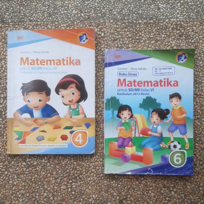 Buku Matematika Sd Kelas 4.6 Revisi Kurikulum 13 GAP. Original Bekas