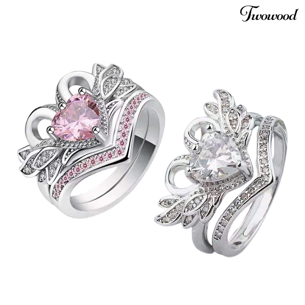 Cincin Bentuk Angsa Bahan Cubic Zirconia Alloy Untuk Wanita