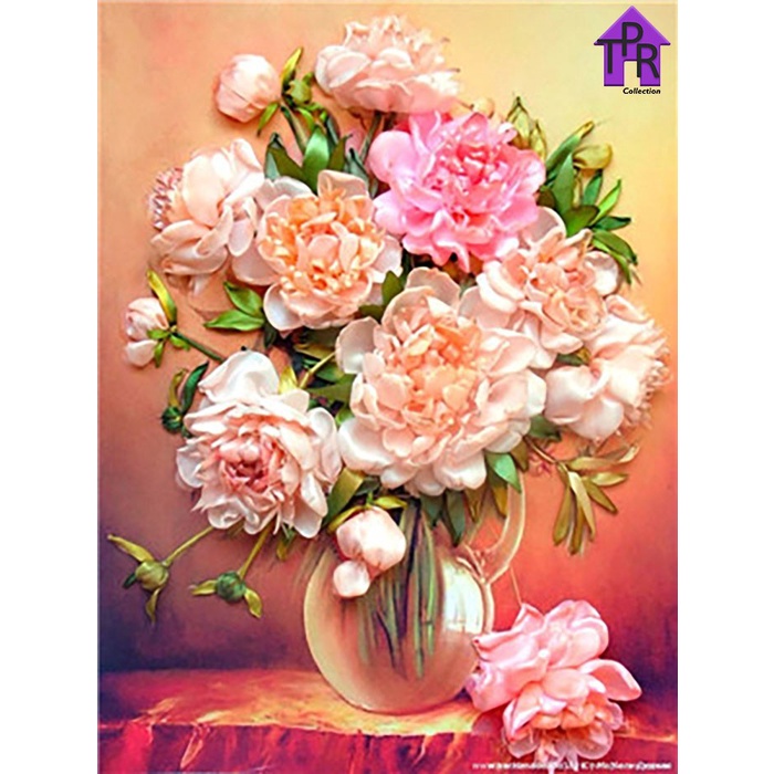 DIY - Set Melukis / paint by number kit - FLOWER 40x50cm. part-13