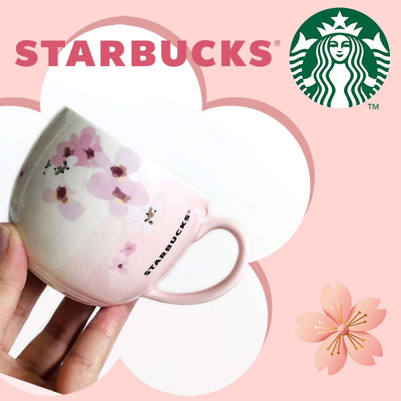 COD Cangkir Keramik Starbuck Bunga Sakura Gift