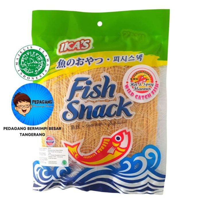 

⭐ COD ⭐ Ika's FISH SNACK 120gr Original Hot & Spicy BBQ / Ikas Snack Ikan - HOT & SPICY