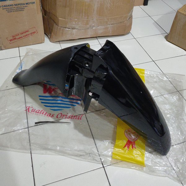 spakbor depan supra fit Supra x lama Hitam kev non original