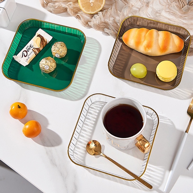 Piring Snack 1set 8 bh / Coaster / ORIGI Snack plate / Piring Cantik