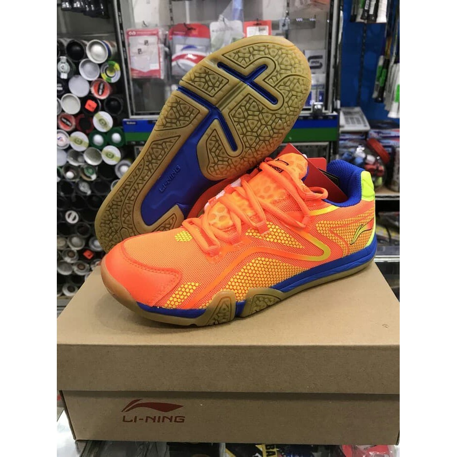 sepatu badminton anak lining xilo orange original