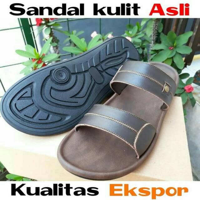 Sendal pria kulit sapi asli garut