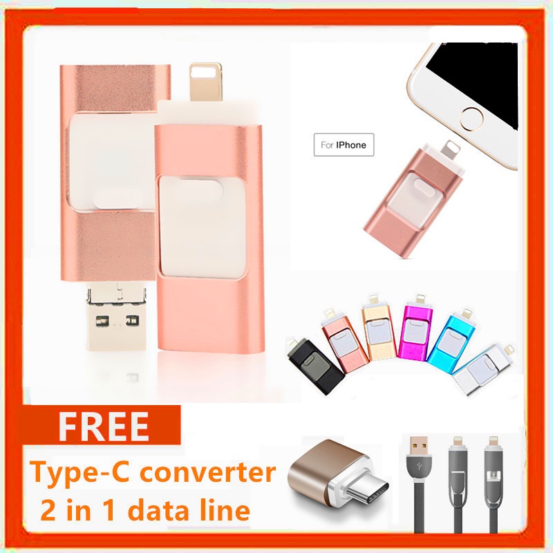 4 in 1 Phone OTG USB Flash Drive 512GB Metal Type-C Pendrive for All Phone PC