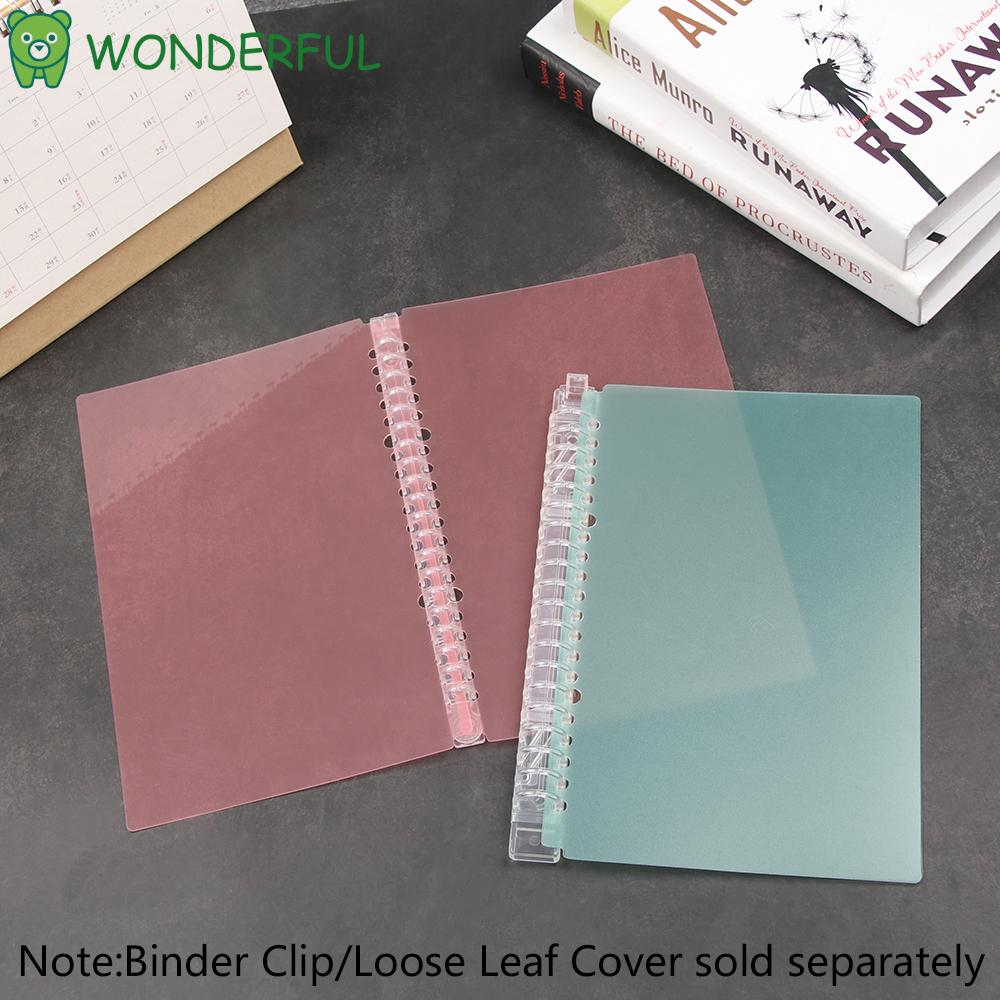 Wonderful Binder Loose Leaf Ukuran A5 / B5 20 / 26 Lubang Bahan Plastik Transparan