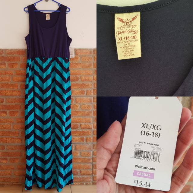 Longdress faded glory/ baju pantai jumbo