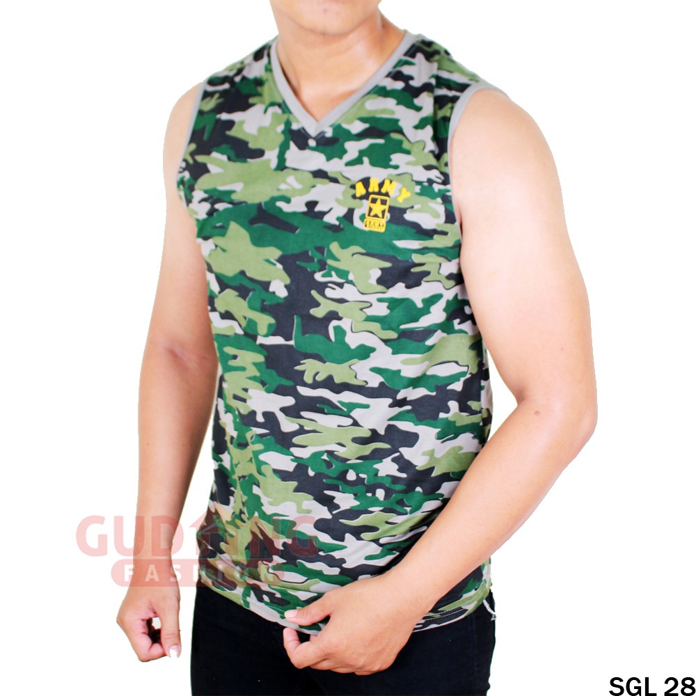 Kaos Army Singlet Dalaman Pria - SGL 28