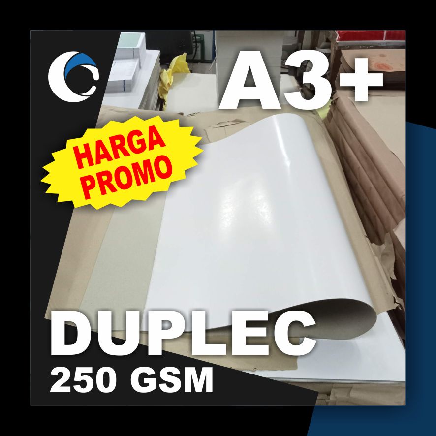 

KERTAS DUPLEC 250 GSM Uk [ A3+ ] 32cm x 48,5cm ( 50 LEMBAR )