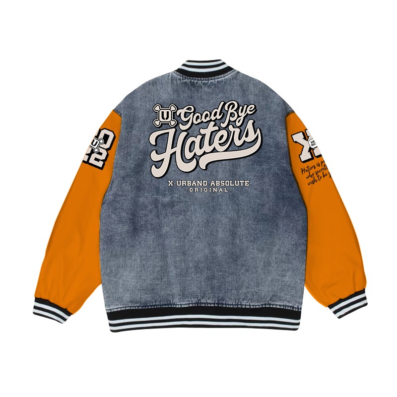 Dhozen Varsity Jacket Denim Good Bye Hatters A260