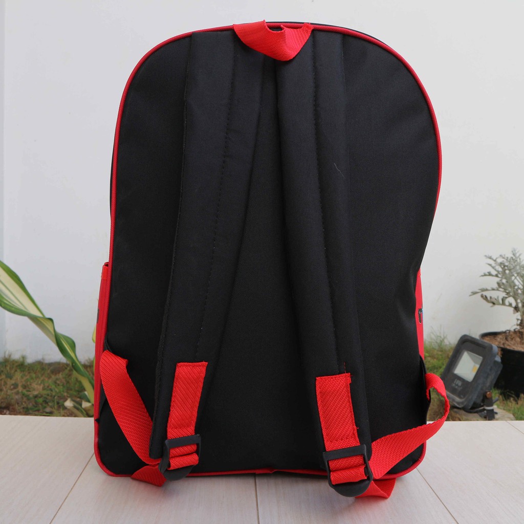 Jual Tas Gendong Anak Sekolah TK SD Mobil Little Bus Wana Merah Lucu Murah Sayang Anak