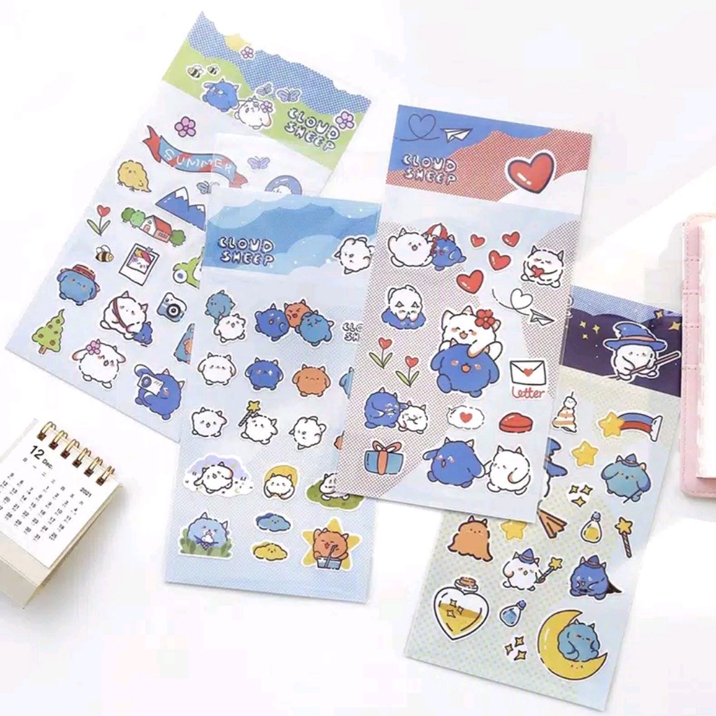 

1 Lembar Stiker Deco Cloud Sheep Big